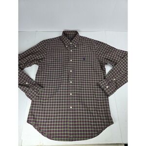 Ralph Lauren Shirt Mens Size M Medium Plaid Check Button Down Long Sleeve Oxford